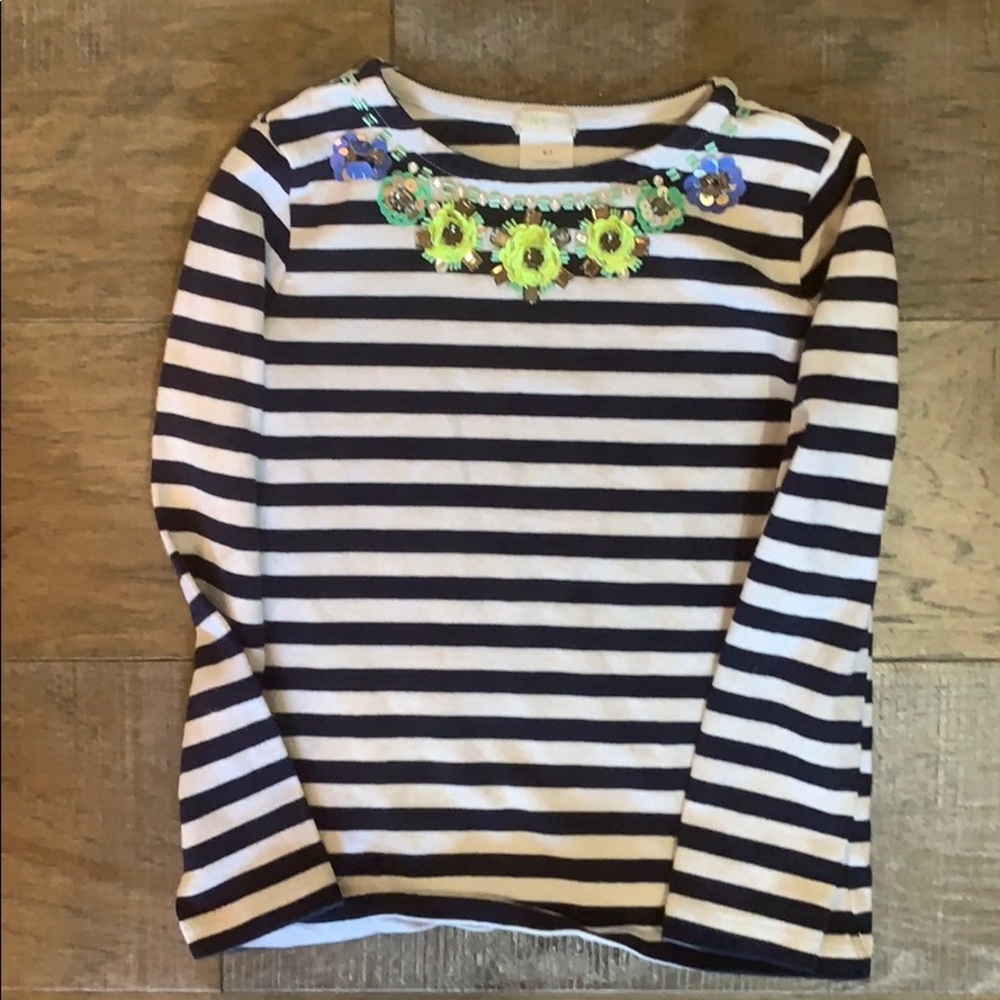 Girls size 6-7 Crewcuts long sleeve decorative tee